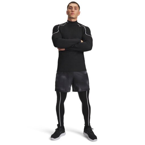 UNDER ARMOUR Męskie legginsy treningowe Under Armour UA Cold Weather Grid  czarne Czarny