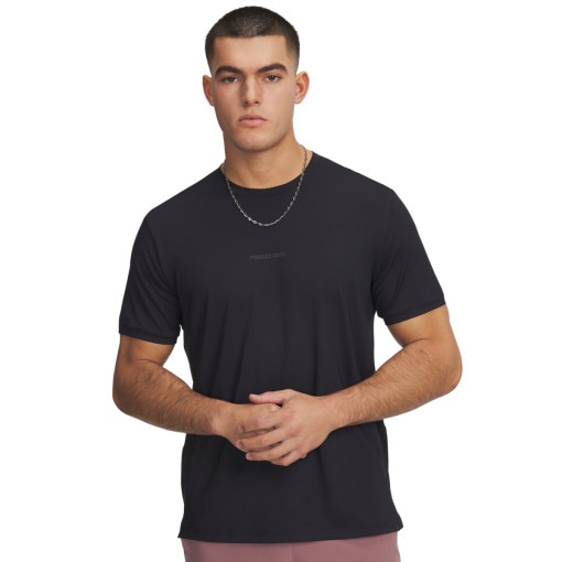 UNDER ARMOUR Męska koszulka treningowa Under Amrour Project Rock Iso Chill SS  czarna Czarny