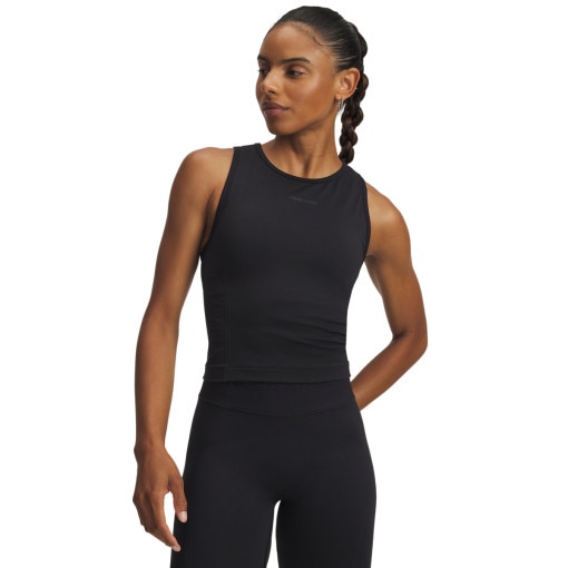 UNDER ARMOUR Damski top treningowy Under Armour Project Rock Seamless Tank czarny Czarny