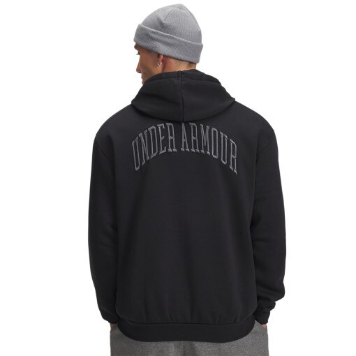 Męska bluza nierozpinana z kapturem Under Armour UA Icon Flc Graphic Top - czarna