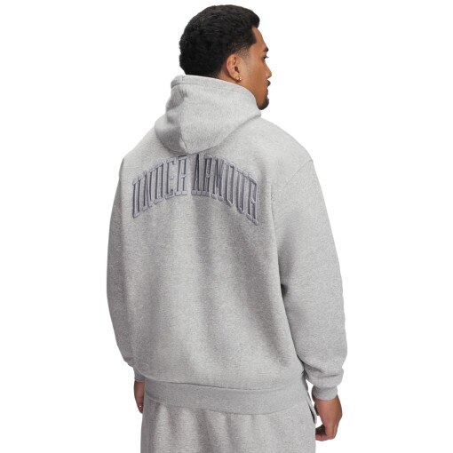 Męska bluza nierozpinana z kapturem Under Armour UA Icon Flc Graphic Top - szara