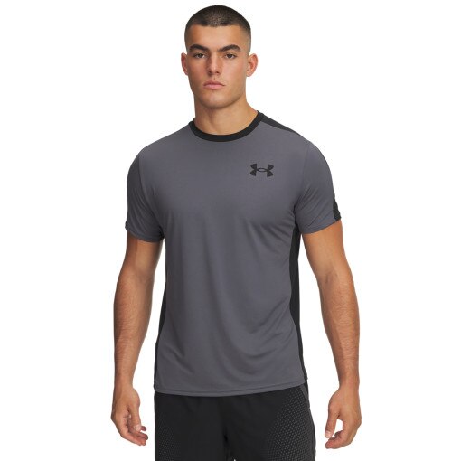 UNDER ARMOUR Męska koszulka treningowa Under Armour HeatGear Wordmark  szara Szary