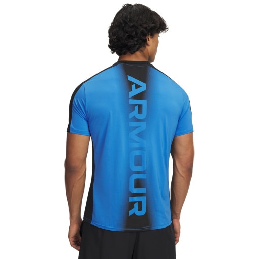 Męska koszulka treningowa Under Armour HeatGear Wordmark - niebieska
