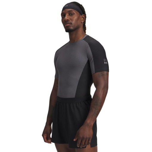 UNDER ARMOUR Męska koszulka treningowa Under Armour UA Halo Bonded Auxetic SS  szara Szary