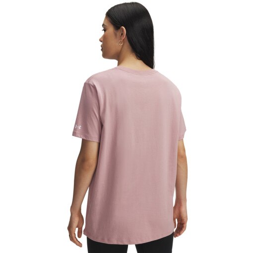 Damski t-shirt z nadrukiem Under Armour Rival OS Campus Tee - różowy
