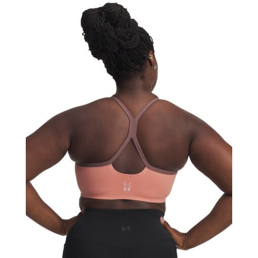 Damski biustonosz treningowy Under Armour UA Halo Bonded Bra - różowy