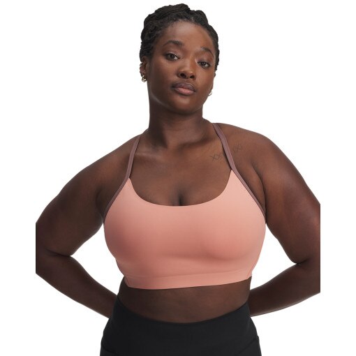  UNDER ARMOUR Damski biustonosz treningowy Under Armour UA Halo Bonded Bra  różowy Różowy