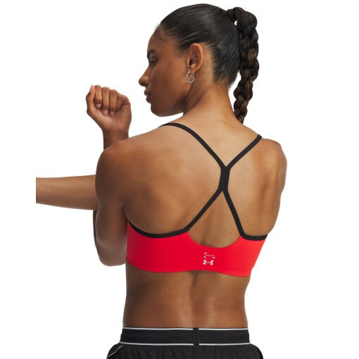 Damski biustonosz treningowy Under Armour UA Halo Bonded Bra - czerwony 