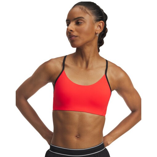 UNDER ARMOUR Damski biustonosz treningowy Under Armour UA Halo Bonded Bra  czerwony  Czerwony