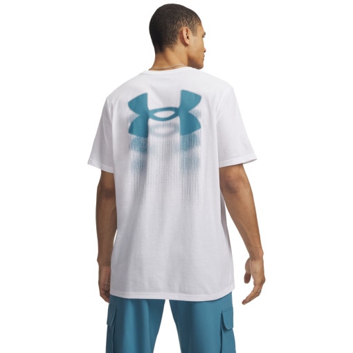 Męski t-shirt z nadrukiem Under Armour UA M Blur Logo SS - biały
