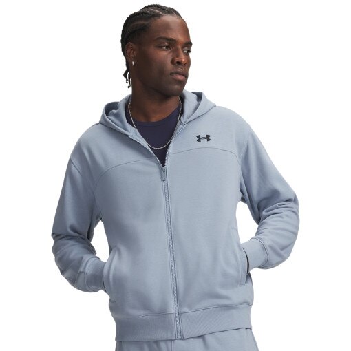 Obrazek dla: UNDER ARMOUR Męska bluza rozpinana z kapturem Under Armour UA Rival LW FZ  niebieska Niebieski