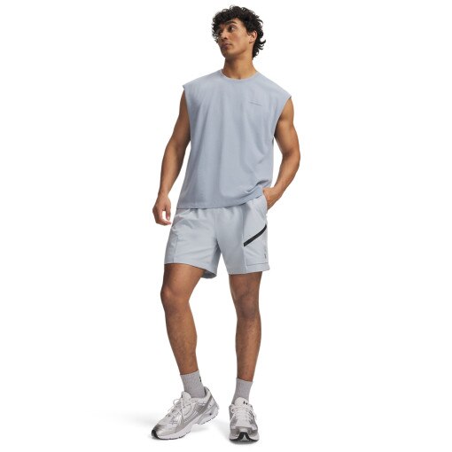 Obrazek dla: UNDER ARMOUR Męskie spodenki Under Armour UA Unstoppable Woven Shorts  szare Szary