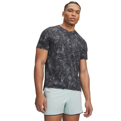  UNDER ARMOUR Męska koszulka do biegania Under Armour UA Velociti Pro Print SS  szara Szary