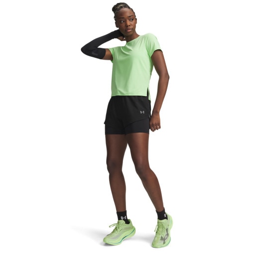  UNDER ARMOUR Damskie spodenki do biegania Under Armour UA Velociti Pro 4" 2n1 Short  czarne Czarny