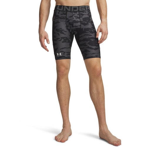  UNDER ARMOUR Męskie spodenki treningowe Under Armour UA HG Printed Lng Short  czarne Czarny