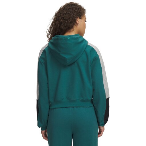 Damska bluza nierozpinana z kapturem Under Armour Sport Terry Trend Hoodie - zielona