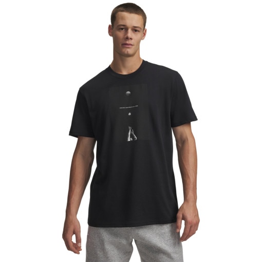  UNDER ARMOUR Męski tshirt z nadrukiem Under Armour Curry Greatest Shooter Tee  czarny Czarny