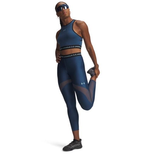  UNDER ARMOUR Damskie legginsy treningowe Under Armour HeatGear Mesh Legging  niebieskie Niebieski