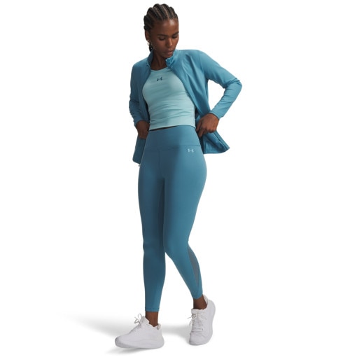  UNDER ARMOUR Damskie legginsy treningowe Under Armour Motion Mesh Ankle Legging  niebieskie Niebieski