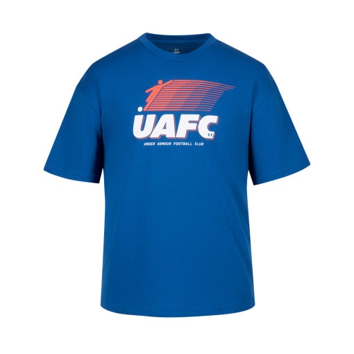  UNDER ARMOUR Męski tshirt z nadrukiem Under Armour UA GFB FC Heavyweight SS niebieski Niebieski