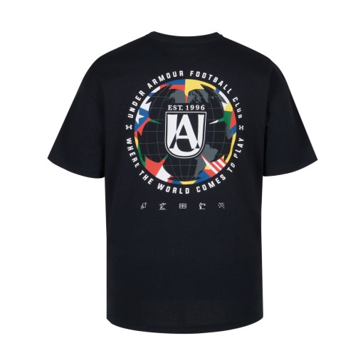 Męski t-shirt z nadrukiem Under Armour UA M GFB FLAG HWT SS - czarny
