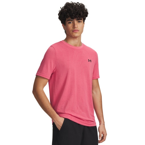  UNDER ARMOUR Męska koszulka treningowa Under Armour Vanish Seamless Novelty SS  różowa Różowy