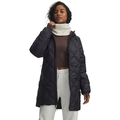UNDER ARMOUR Damski płaszcz puchowy pikowany Under Armour Legend Down czarna Czarny