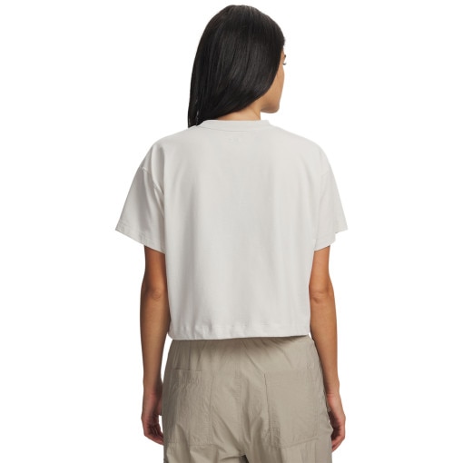 Damska koszulka z nadrukiem Under Armour UA Bungee Hem Tee - biała