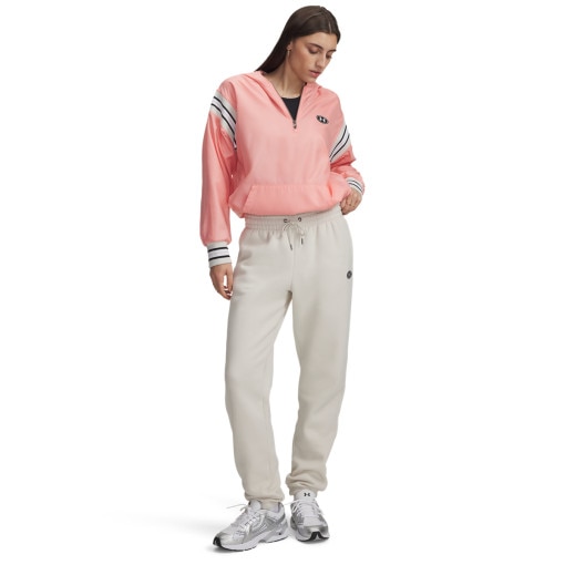  UNDER ARMOUR Damskie spodnie dresowe joggery Under Armour Icon Flc Varsity Jogger  białe Biały