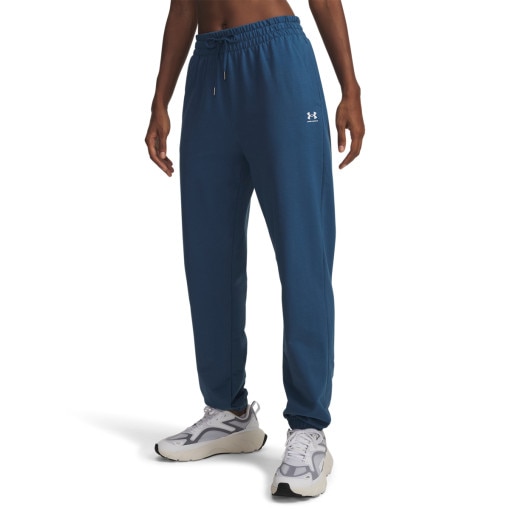 Damskie spodnie dresowe joggery Under Armour Sport Terry Jogger - granatowe