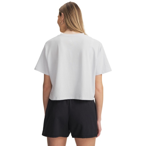 Damski t-shirt z nadrukiem Under Armour UA Rival Boxy Tee Solid - szary