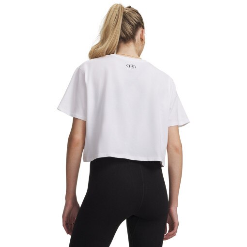 Damski t-shirt z nadrukiem Under Armour UA Rival Boxy Tee Solid - biały