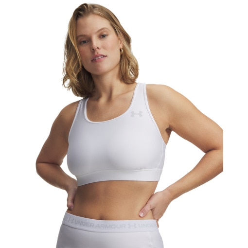  UNDER ARMOUR Damski biustonosz treningowy Under Armour HeatGear Mid  biały Biały