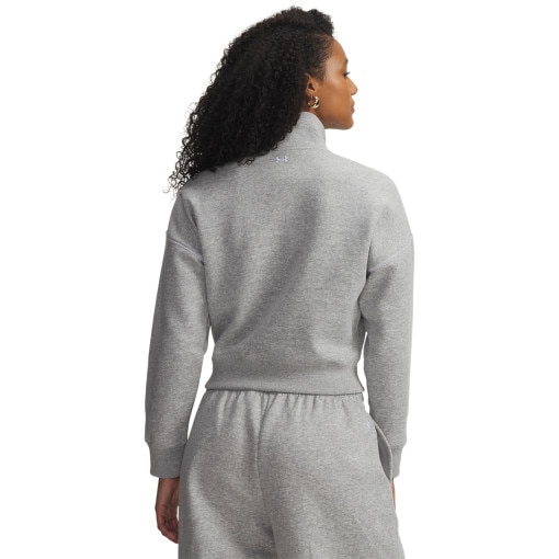 Damska bluza nierozpinana bez kaptura Under Armour Rival Fleece Script HZ - szara