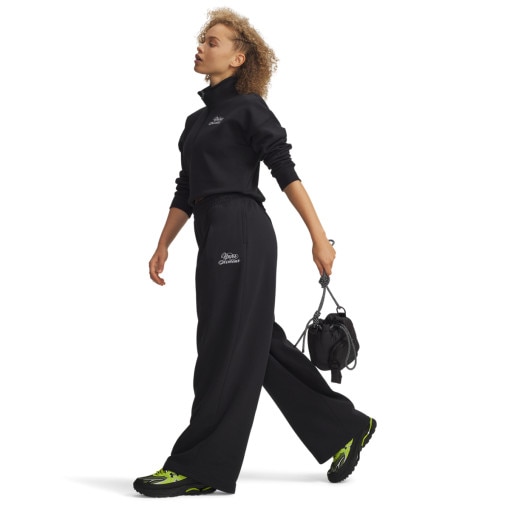 Obrazek dla: UNDER ARMOUR Damskie spodnie dresowe Under Armour Rival Fleece Script Pt  czarne Czarny