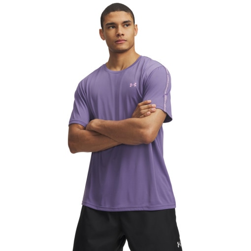  UNDER ARMOUR Męska koszulka treningowa Under Armour UA Tech Taping SS  fioletowa Fioletowy
