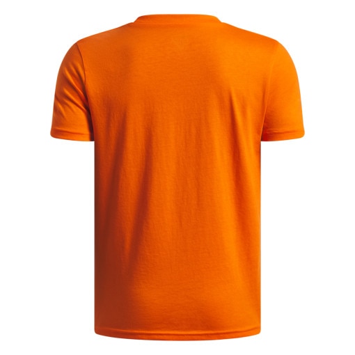 Chłopięca koszulka sportowa Under Armour UA B HOOPS Triple Logo SS - pomarańczowa
