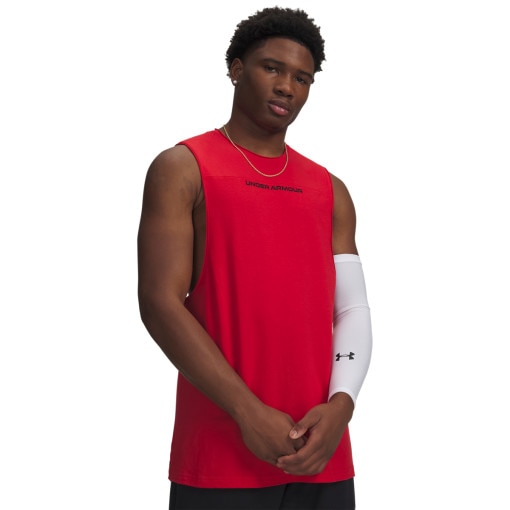  UNDER ARMOUR Męski top treningowy Under Armour UA Hoops Training Tank  czerwona Czerwony