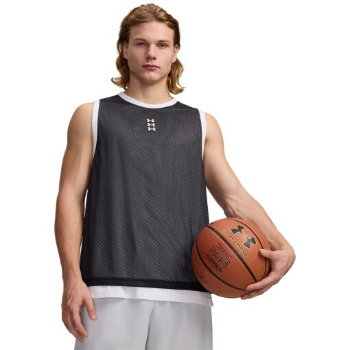  UNDER ARMOUR Męski top do koszykówki Under Armour UA Hoops 695 Tank  czarny Czarny