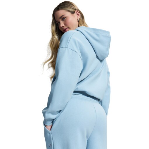 Damska bluza nierozpinana z kapturem Under Armour UA Icon Fleece HZ Hoodie - niebieska