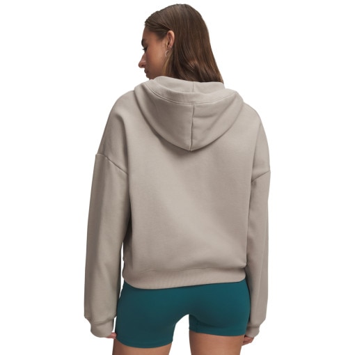 Damska bluza nierozpinana z kapturem Under Armour UA Icon Fleece HZ Hoodie - beżowa