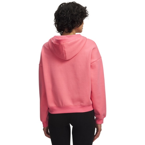 Damska bluza nierozpinana z kapturem Under Armour UA Icon Fleece HZ Hoodie - różowa