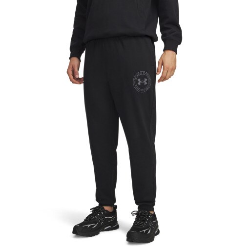 Męskie spodnie dresowe joggery Under Armour UA Rival LW Graphic Jogger - czarne