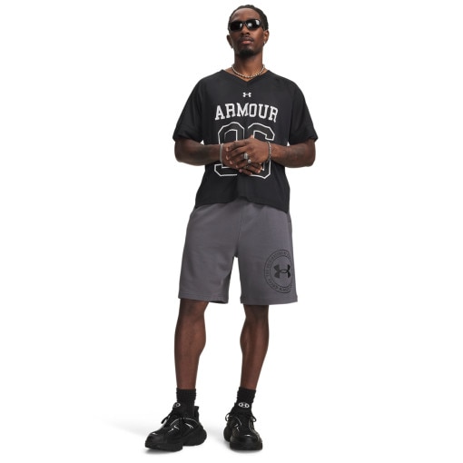  UNDER ARMOUR Męskie spodenki dresowe Under Armour UA Rival LW Graphic Shorts  szare Szary