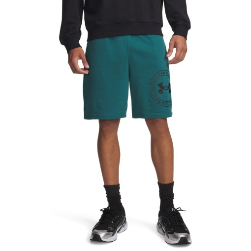 Męskie spodenki dresowe Under Armour UA Rival LW Graphic Shorts - zielone