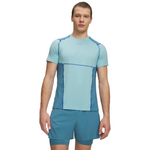  UNDER ARMOUR Męska koszulka treningowa Under Armour UA HG Elite Fitted SS  niebieska Niebieski