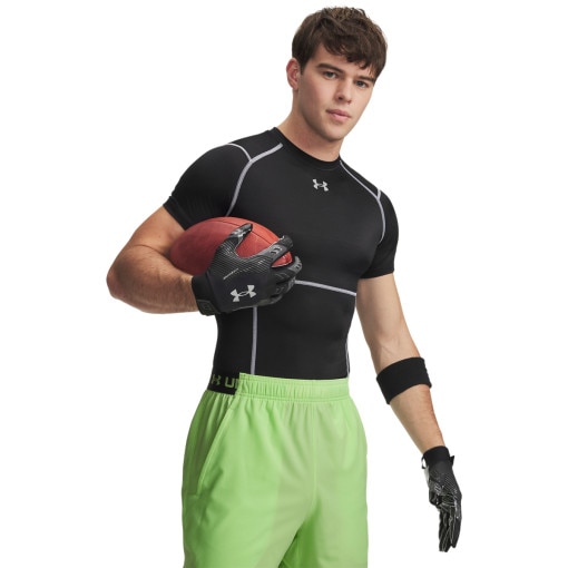 UNDER ARMOUR Męska koszulka treningowa Under Armour UA HeatGear Elite Comp SS czarna Czarny