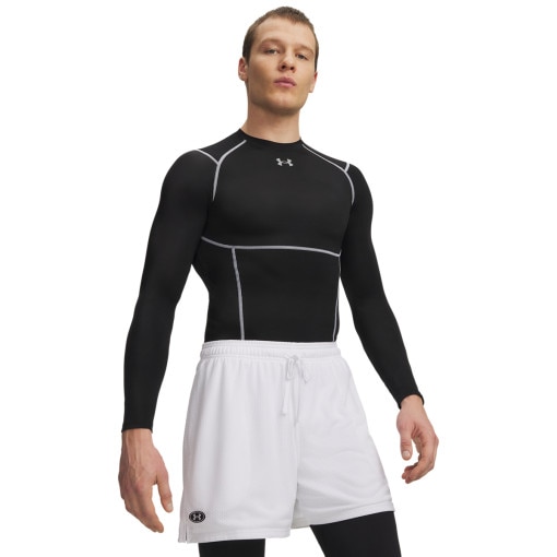  UNDER ARMOUR Męski longsleeve trenignowy Under Armour UA HeatGear Elite Comp LS  czarny  Czarny