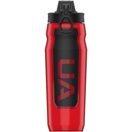 Bidon Under Armour 32oz Playmaker Squeeze Red 950 ml - czerwony