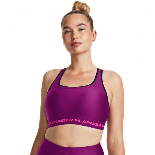 UNDER ARMOUR Biustonosz treningowy Under Armour UA Crossback Mid Bra  fioletowy Fioletowy